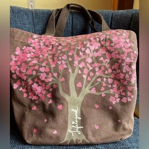 Life is Good Large Canvas Tote